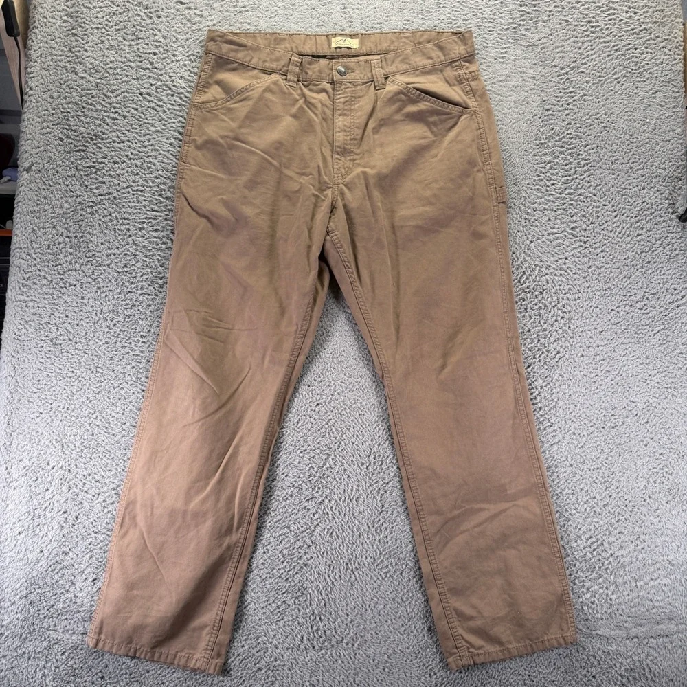 Blue Mountain Pant Mens 40x34 Brown Cotton Carpenter Straight Utility Workwear
